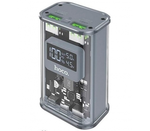 Внешний аккумулятор Hoco J105 Discovery, 10000мАч PD+QC3.0 (серый) - фото 1