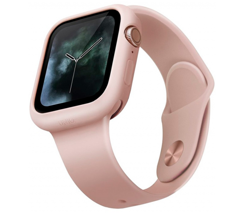 Чехол Uniq для Apple Watch 44 mm LINO Розовый - фото 1