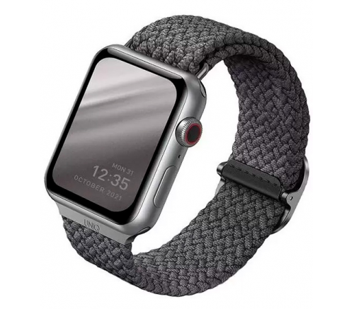 Ремешок Uniq для Apple Watch 41/40/38 mm ASPEN Strap плетеный серый - фото 1