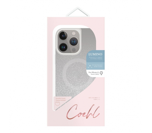 Чехол Uniq для iPhone 15 Pro COEHL Lumino Сверкающее серебро (MagSafe) - фото 3