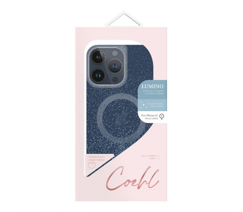 Чехол Uniq для iPhone 15 Pro COEHL Lumino Прусский синий (MagSafe) - фото 4