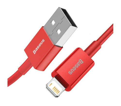 Кабель Baseus Superior Series Fast Charging Data Cable USB to iP 2.4A 1m Red - фото 2