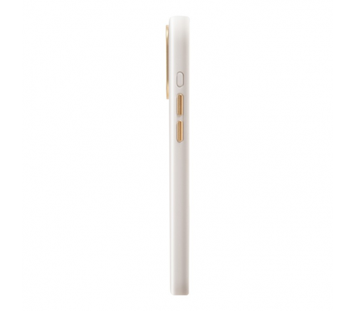 Чехол Uniq для iPhone 15 Pro COEHL CREME Liquid silicone с ремешком цвета слоновой кости (MagSafe) - фото 2