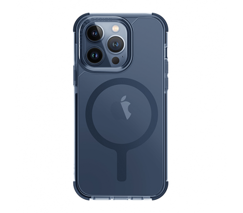 Чехол Uniq для iPhone 15 Pro Max Combat AF Дымчатый синий (MagSafe) - фото 3