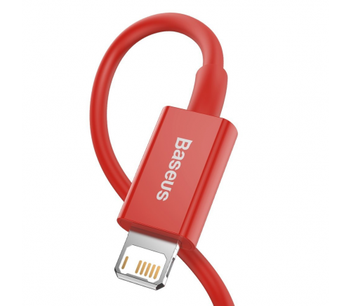 Кабель Baseus Superior Series Fast Charging Data Cable USB to iP 2.4A 1m Red - фото 3
