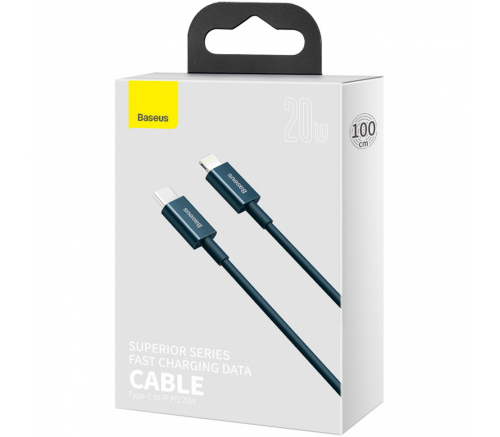 Кабель Baseus Superior Series Fast Charging Data Cable Type-C to iP PD 20W 1m Blue - фото 4