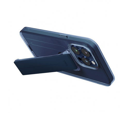 Чехол Uniq для iPhone 15 Pro Max Heldro Mount с Темно-синий подставкой - фото 4
