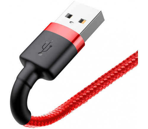 Кабель Baseus cafule Cable USB For iP 2.4A 0.5m Red+Red - фото 3