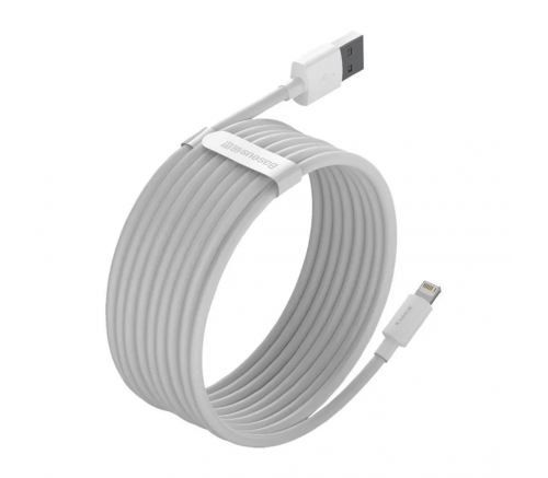 Кабель Baseus Simple Wisdom Data Cable Kit USB to iP 2.4A (2PCS/Set）1.5m White - фото 3
