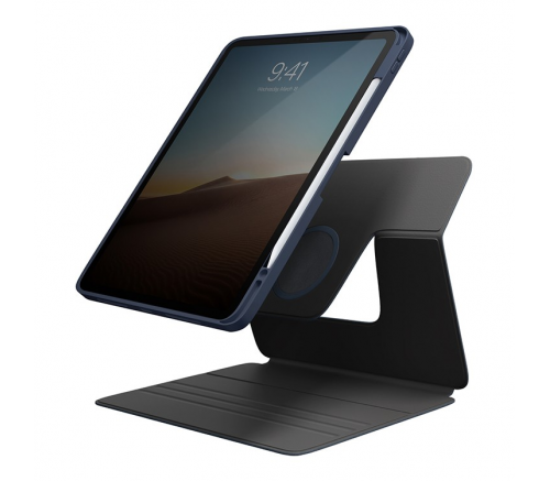 Чехол Uniq для iPad Pro 11 (2022/21) / Air 10.9 (2022/20) ROVUS Magnetic 360 Rotating Detachable синий - фото 5