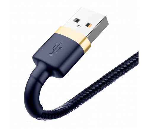 Кабель Baseus cafule Cable USB For iP 1.5A 2m Gold+Blue - фото 5