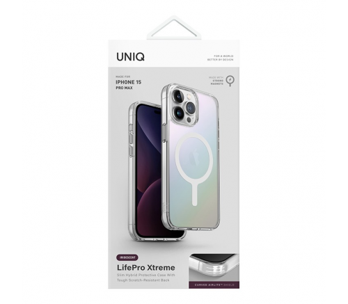 Чехол Uniq для iPhone 15 Pro Max Lifepro Xtreme AF Радужный (MagSafe) - фото 6