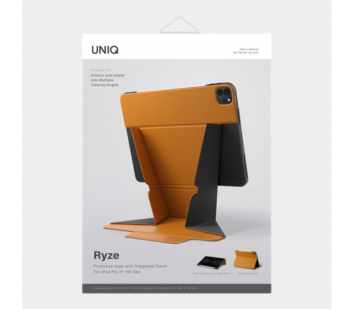 Чехол Uniq для iPad Pro 11 (2022/21) / Air 10.9 (2022/20) RYZE Multi-angle case Горчица - фото 5