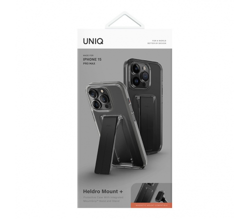 Чехол Uniq для iPhone 15 Pro Max Heldro Mount со стойкой дыма - фото 7