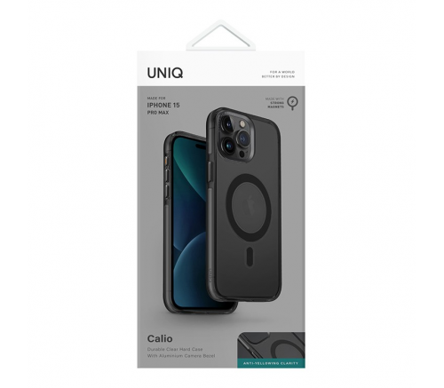 Чехол Uniq для iPhone 15 Pro Calio Серый (MagSafe) - фото 7