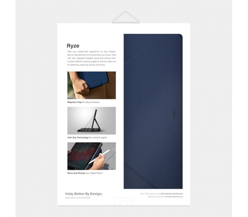 Чехол Uniq для iPad Pro 11 (2022/21) / Air 10.9 (2022/20) RYZE Multi-angle case Космический синий - фото 7