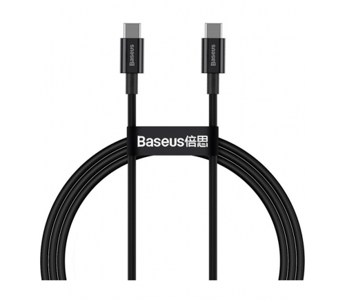 Кабель Baseus Superior Series Fast Charging Data Cable Type-C to Type-C 100W 1m Black - фото 1