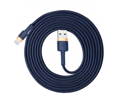 Кабель Baseus cafule Cable USB For iP 1.5A 2m Gold+Blue - фото 1