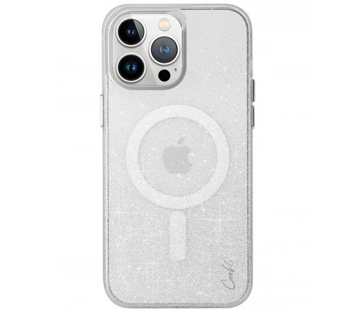 Чехол Uniq для iPhone 15 Pro Max COEHL Lumino Сверкающее серебро (MagSafe) - фото 1