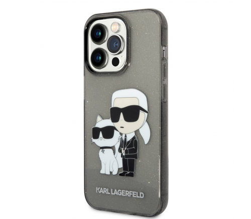 Чехол Lagerfeld для iPhone 15 Pro PC/TPU NFT Karl & Choupette Hard Блеск Черный - фото 2