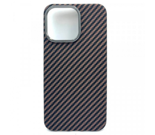 Чехол накладка K-Doo Keivlar для iPhone 15 Pro, Черно-коричневый - фото 2