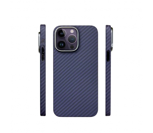Чехол накладка K-Doo Keivlar для iPhone 15 Pro, черный - фиолетовый - фото 3