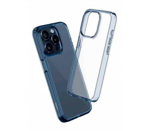 Чехол-накладка K-Doo Guardian, iPhone 15 Pro, полиуретан (TPU), противоударный, прозрачный / синий - фото 3