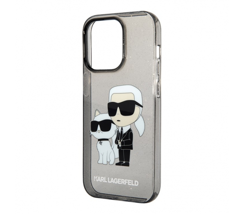 Чехол Lagerfeld для iPhone 15 Pro PC/TPU NFT Karl & Choupette Hard Блеск Черный - фото 3