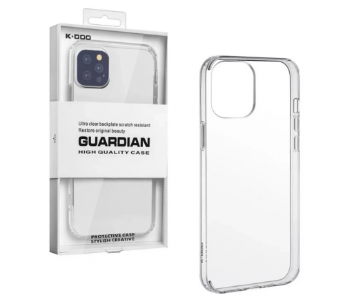 Чехол-накладка K-Doo Guardian, iPhone 15 Pro, полиуретан (TPU), противоударный, прозрачный - фото 4