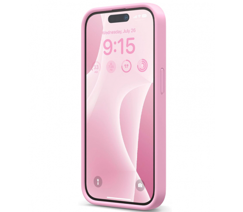Чехол Elago для iPhone 15 Soft silicone (Liquid) Ярко-розовый - фото 2