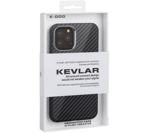 Чехол накладка K-Doo Keivlar для iPhone 15 Pro, черный - фото 3