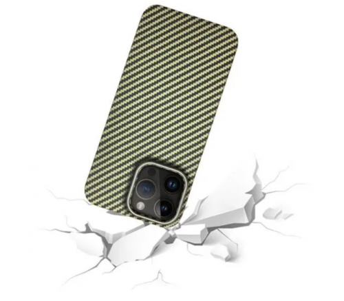 Чехол накладка K-Doo Keivlar для iPhone 15 Pro, черный - зеленый - фото 5