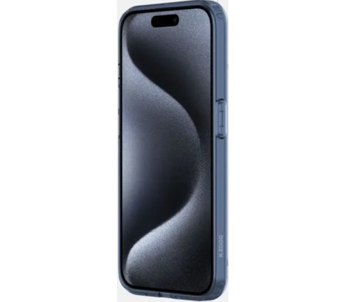 Чехол-накладка K-Doo Guardian, iPhone 15 Pro Max, полиуретан (TPU), противоударный, прозрачный / синий - фото 2