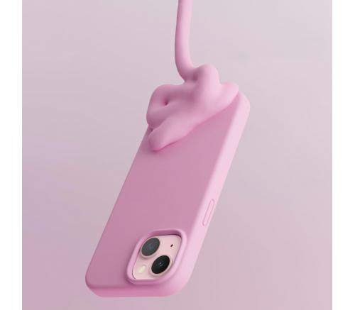 Чехол Elago для iPhone 15 Soft silicone (Liquid) Ярко-розовый - фото 4