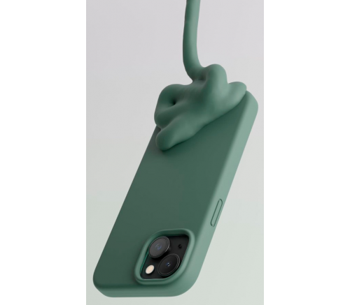 Чехол Elago для iPhone 15 Soft silicone (Liquid) Полуночный зеленый - фото 4