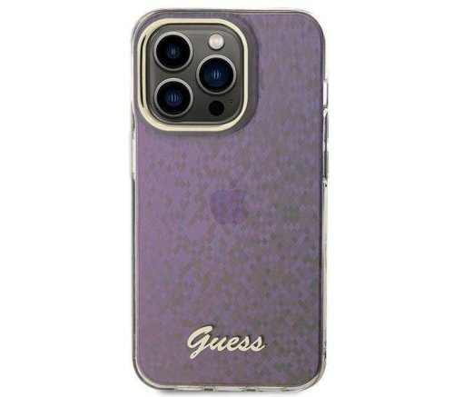 Чехол Guess для iPhone 15 Pro PC/TPU Faceted Mirror Disco Твердый розовый - фото 2