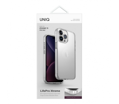 Чехол Uniq для iPhone 15 Pro Max Lifepro Xtreme прозрачный - фото 7