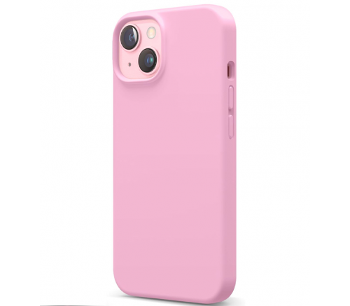 Чехол Elago для iPhone 15 Soft silicone (Liquid) Ярко-розовый - фото 1