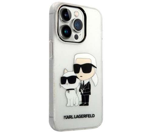 Чехол Lagerfeld для iPhone 15 Pro PC/TPU NFT Karl & Choupette Hard Блеск Прозрачный - фото 1