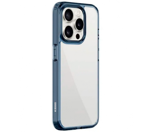 Чехол-накладка K-Doo Guardian, iPhone 15 Pro, полиуретан (TPU), противоударный, прозрачный / синий - фото 1