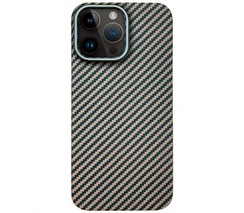 Чехол накладка K-Doo Keivlar для iPhone 15 Pro, Черно-коричневый - фото 1