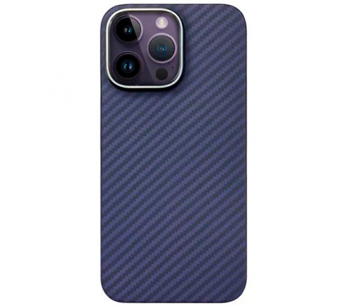 Чехол накладка K-Doo Keivlar для iPhone 15 Pro, черный - фиолетовый - фото 1