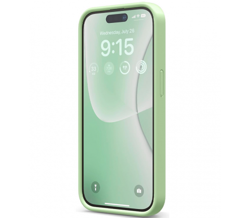 Чехол Elago для iPhone 15 Pro Max Soft silicone (Liquid) Пастельный зеленый - фото 2