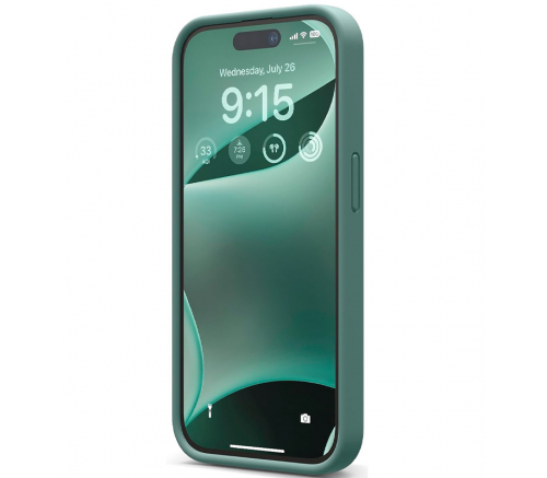Чехол Elago для iPhone 15 Pro Max Soft silicone (Liquid) Полуночный зеленый - фото 2