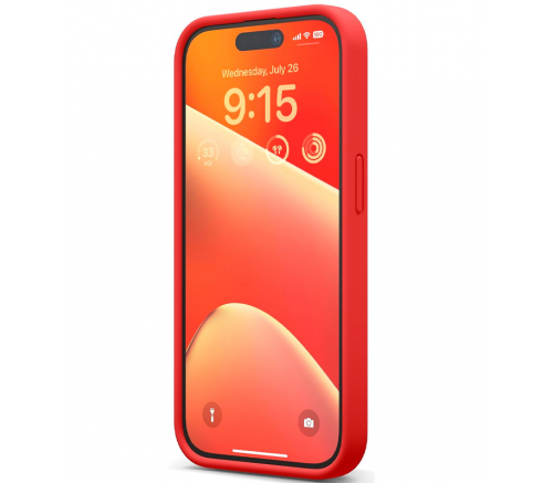 Чехол Elago для iPhone 15 Pro Soft silicone (Liquid) Ледяной Красный - фото 2