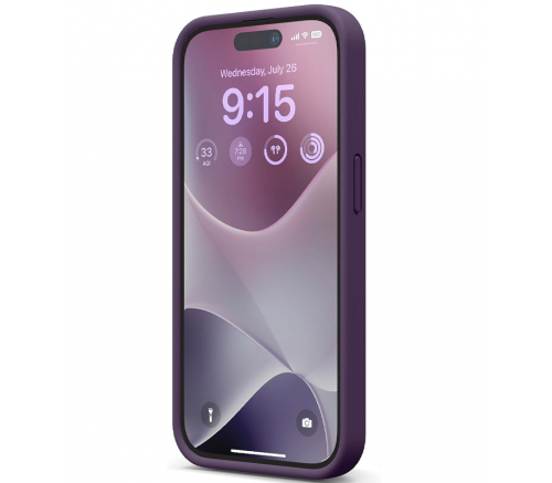 Чехол Elago для iPhone 15 Pro Soft silicone (Liquid) Темно-фиолетовый - фото 2