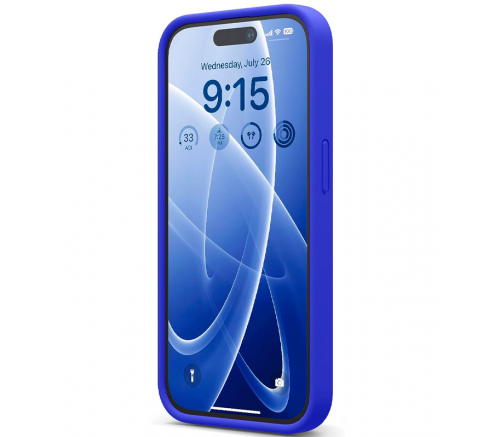 Чехол Elago для iPhone 15 Pro Soft silicone (Liquid) Синий кобальт - фото 2