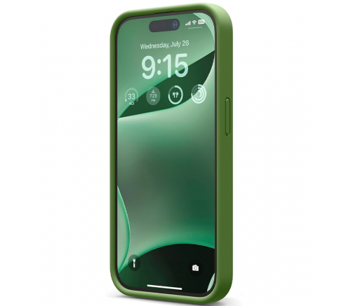 Чехол Elago для iPhone 15 Pro Soft silicone (Liquid) Кедр Зеленый - фото 2