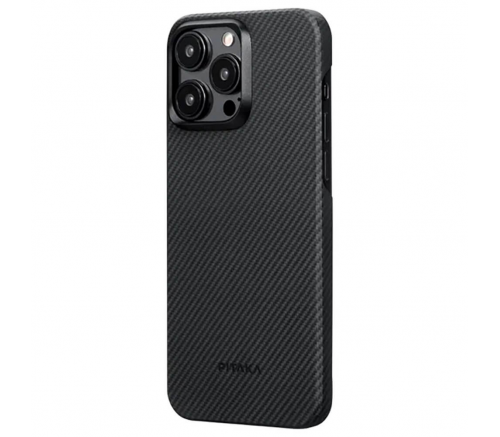 Чехол Pitaka MagEZ Case 4 для iPhone 15 Pro (6.1"), черно-серый, кевлар (арамид) - фото 2