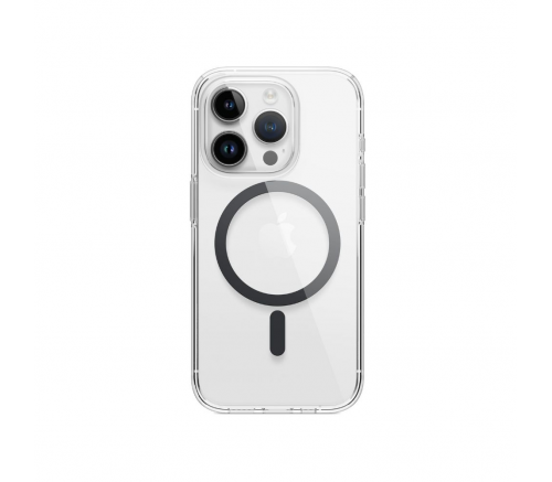 Чехол Elago для iPhone 15 Pro Max HYBRID (pc/tpu) Прозрачный/черный (MagSafe) - фото 2